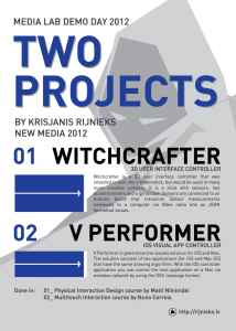 Two Projects: Witchcrafter and the V Performer