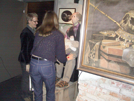 Riikke meets the pupet man